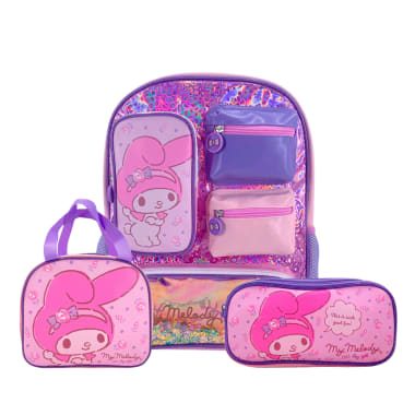 SCOOL MAGIC SET MOCHILA KAWAII PU TORNASOL MY MELODY