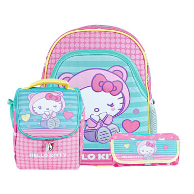 SCOOL RANGER SET MOCHILA NEW DELUXE A4 EVA 3D HELLO KITTY 