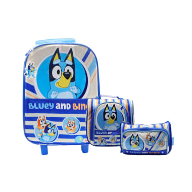 SET MALETA CON RUEDA BLUEY PREMIUMNIDO