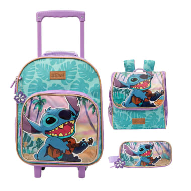 SET MALETA+LONCHERA+CARTUCHERA LILO & STITCH