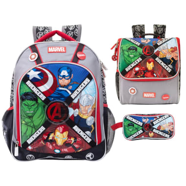 SET MALETA+LONCHERA+CARTUCHERA AVENGERS