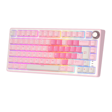 Teclado Royal Kludge RK R75 Cableado PINK MELODY - CREAMY SWITCH