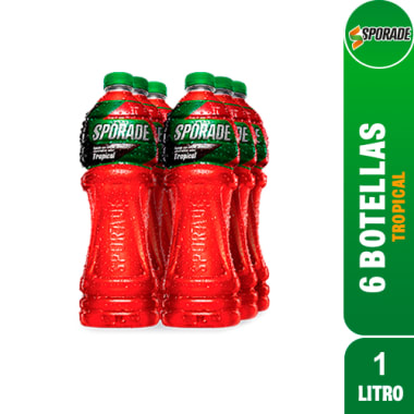 SPORADE Tropical 1L Pack 6 Botellas