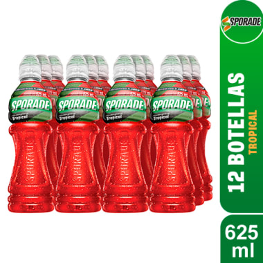 SPORADE Tropical Sport Cup 625ml Pack 12 Botellas