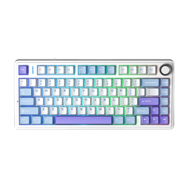 Teclado Aula F75 RGB Inalámbrico Inglés BLUE/WHITE/PURPLE - STAR VECTOR SWITCH