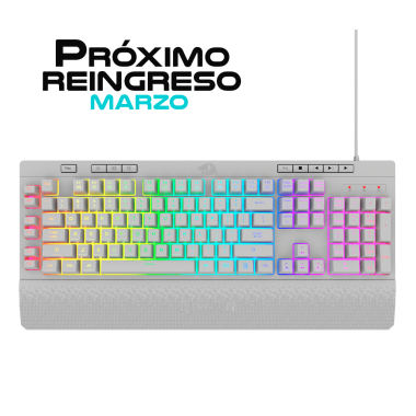 Teclado Redragon SHIVA, Spanish K512W-RGB-SP WHITE