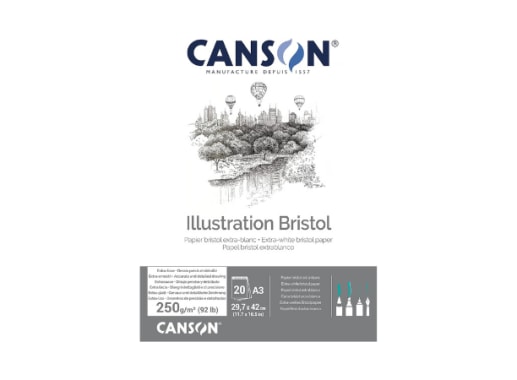 Bloc - Canson - Bristol - 20H. - 250 GSM - A3