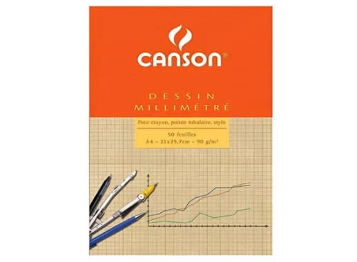 Bloc - Canson - Milimetrado - 50H. - 90 GSM - A4
