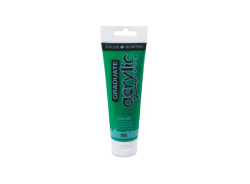 Tubo - Daler Rowney - Graduate Acrylic - 120 mL - Verde Esmeralda