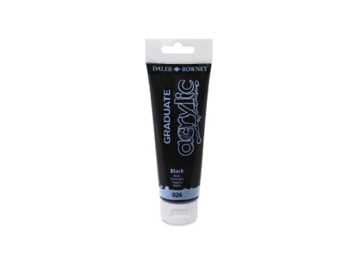 Tubo - Daler Rowney - Graduate Acrylic - 120 mL - Negro