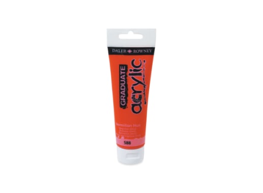 Tubo - Daler Rowney - Graduate Acrylic - 120 mL - Bermellon