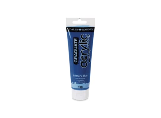 Tubo - Daler Rowney - Graduate Acrylic - 120 mL - Azul Primario