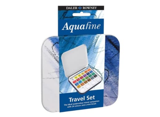 Travel Set Metálico - Daler Rowney - Aquafine - 24 colores