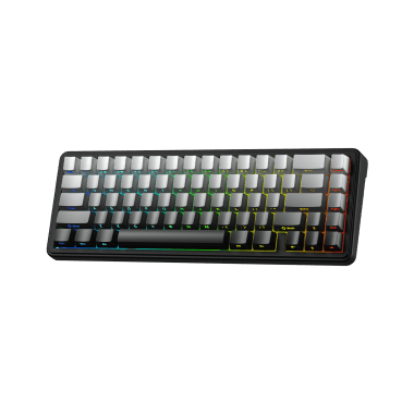 Teclado Aula F65 Inalambrico Inglés GRADUAL GREY - GREY WOOD SWITCH V3