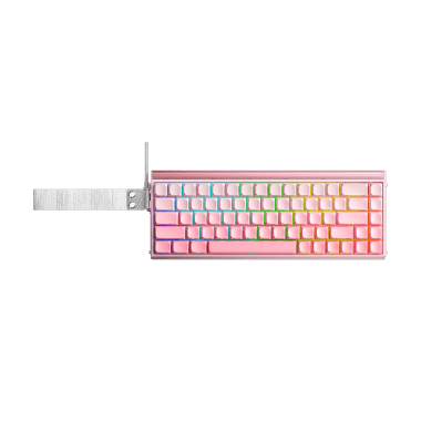 Teclado Aula HERO68HE RGB Cableado Ingles PINK GRADIENT - BLACK KING MAGNETIC SWITCH