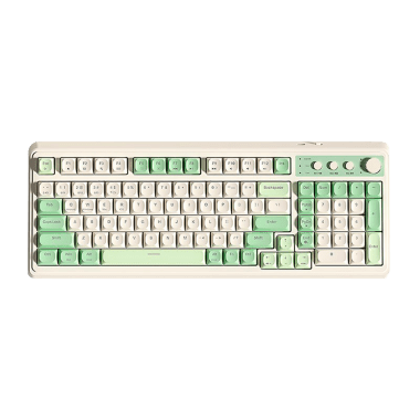 Teclado Aula S99 PRO Inalámbrico Inglés GREEN LIGHT CREAM