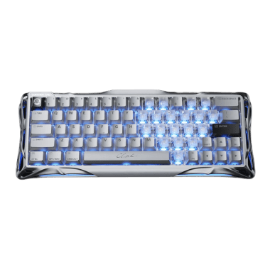 Teclado GravaStar MERCURY V60 PRO HE Cableado Inglés CHROME SILVER - HALL EFFECT SWITCH