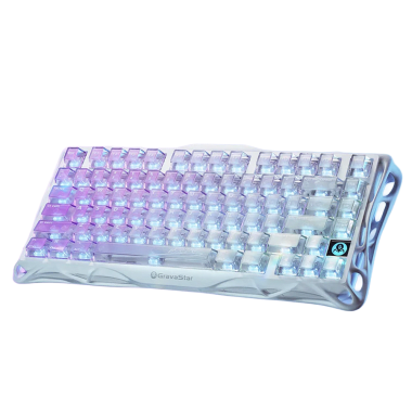 Teclado GravaStar MERCURY K1 LITE Inalámbrico Ingles CRYSTAL AURORA