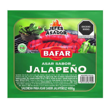 Salchicha Asar Jalape—O Bafar 400Gr