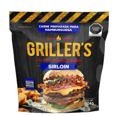 Hamburguesa Sirloin Grillers 8 Pzas 904 Gr