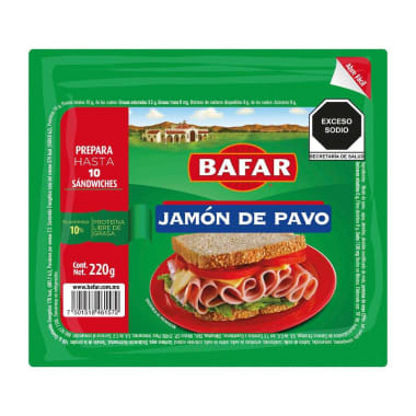 Jamon De Pavo Bafar 220Gr