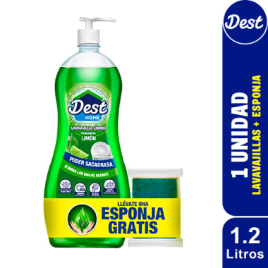 Lavavajillas DEST Limón 1.2L + Esponja