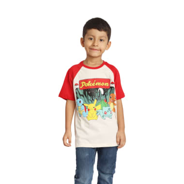 POLO MODA MC NIÑO MARFIL POKEMON