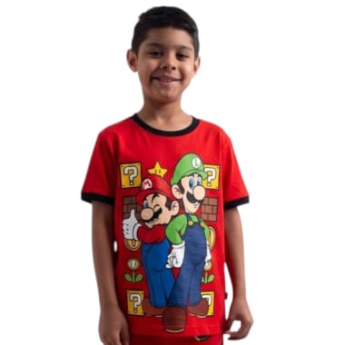 POLO MODA MC NIÑO ROJO MARIO BROS
