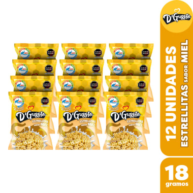 Cereal D GUSSTO Estrellitas 18gr Pack 12 Unidades