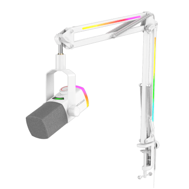 Micrófono Fifine AM8PROT WHITE con Brazo