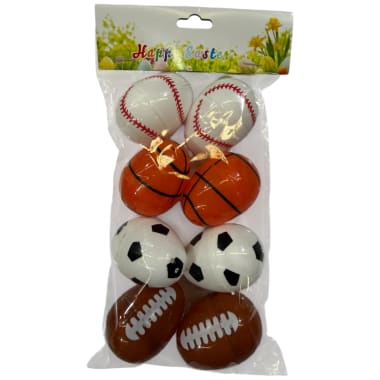 Huevos Pascua deportes 8 pzs