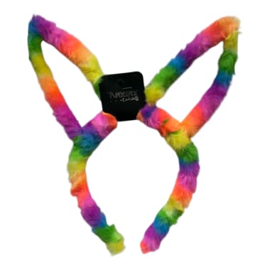 Diadema orejas conejo rainbow