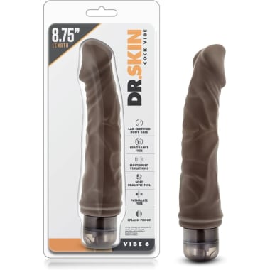 Dr. Skin - Cock Vibe 6 - 8.5 Inch Vibrating Cock - Chocolate