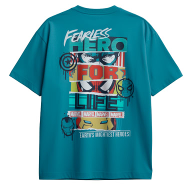POLO BAS MC MARVEL COMICS CABALLERO DENIM ALGODÓN