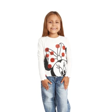 POLO MODA ML MINNIE MOUSE NIÑA MARFIL