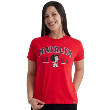 POLO BAS MC MAFALDA DAMA ROJO ALGODÓN