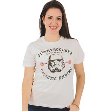 POLO BAS MC STAR WARS MUJER MARFIL