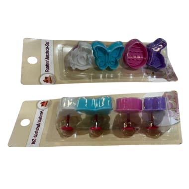Set cortador galletas animalitos 4 pzs
