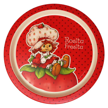 Plato melamina - rosita fresita rosa