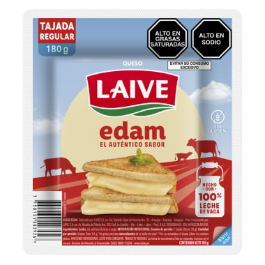 Q. edam laive tajada trad. pqt 180g (cjx15un)
