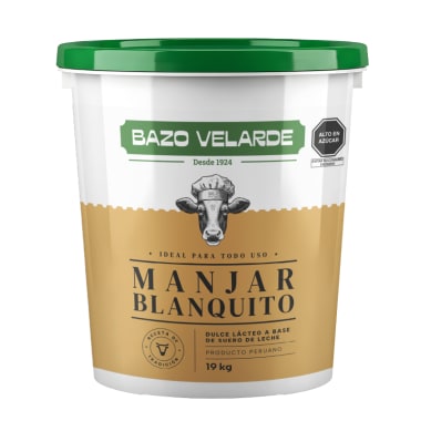 Manjar blanquito bazo velarde balde 19kg