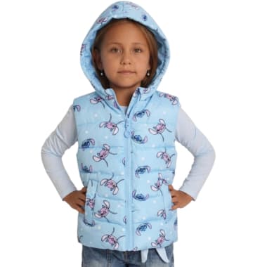 CHALECO NIÑA CELESTE NYLÓN