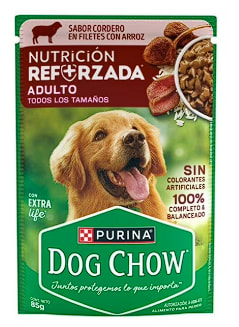 Alimento Dog Chow Adulto Rp Cordero  85 Gr Pouch 