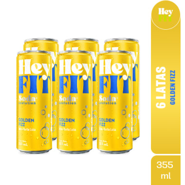 HEY FIT Golden Fizz 355ml Pack 6 Latas