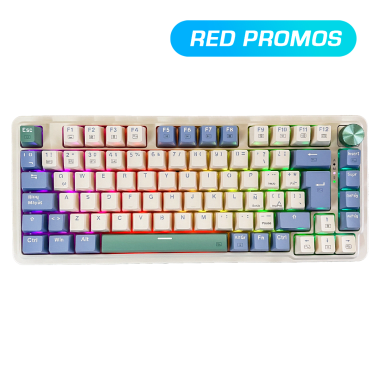 Teclado Redragon UCALPRO-RGB Wireless Spanish K673CPG PASTEL