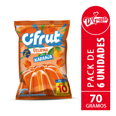 CIFRUT GELATINA POLVO NARANJA 70 GRS         