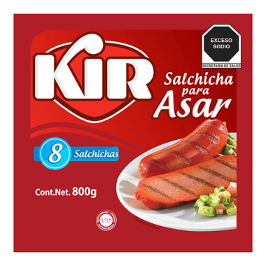 Salchicha P/Asar Kir Natural Pqte. 800 Grs.