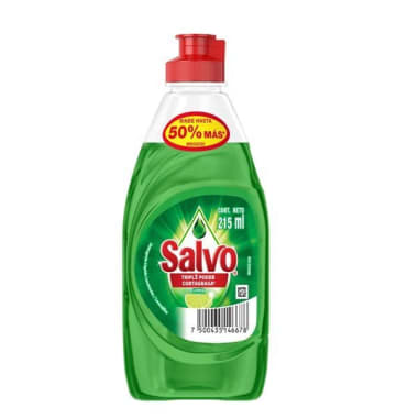 Lavatrastes Salvo Liquido Limon 215 Ml
