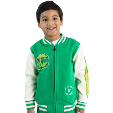 CASACA MODA MINECRAFT VERDE NIÑO