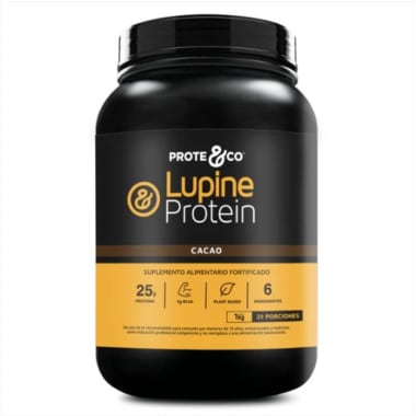 Proteina vegetal de lupino sabor cacao 1 kilogramo Marca Prote&Co
